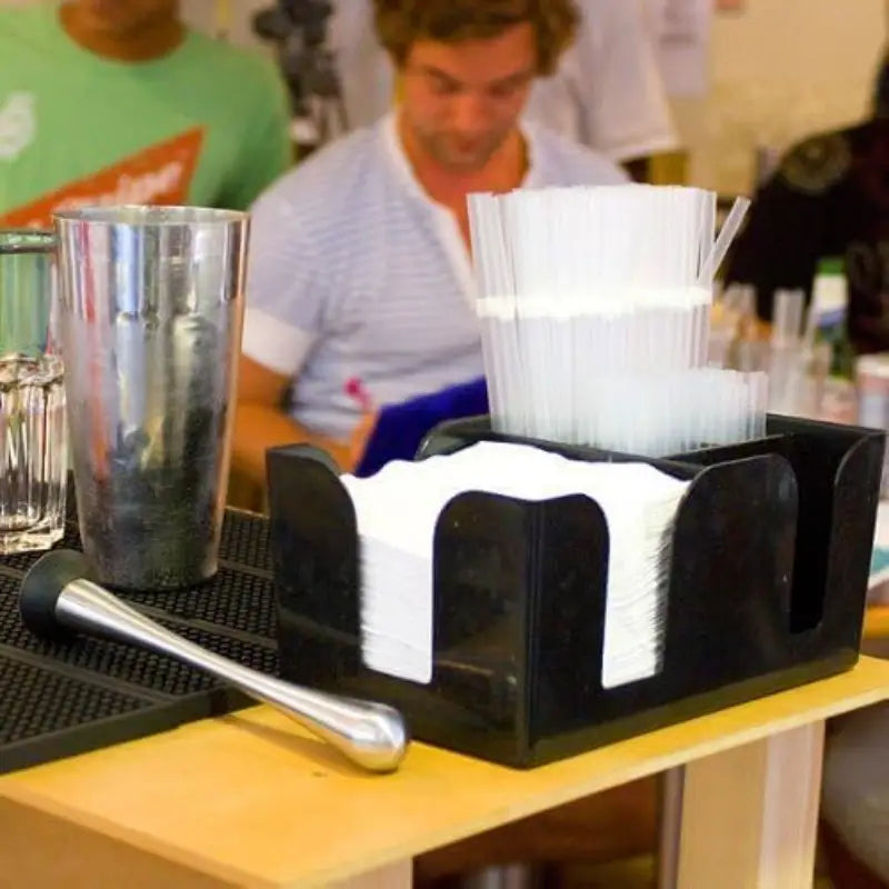 Black Plastic Bar Caddy Organizer