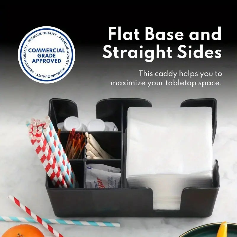 Black Plastic Bar Caddy Organizer