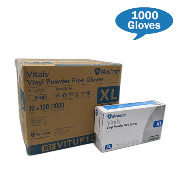 Medicom Vinyl Gloves (EXTRA LARGE) x 10