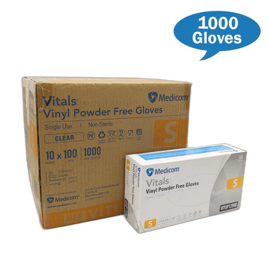 Medicom Vinyl Gloves (SMALL) x 10